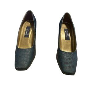 Stuart Weitzman Zest Forest Polished Crocs Pumps